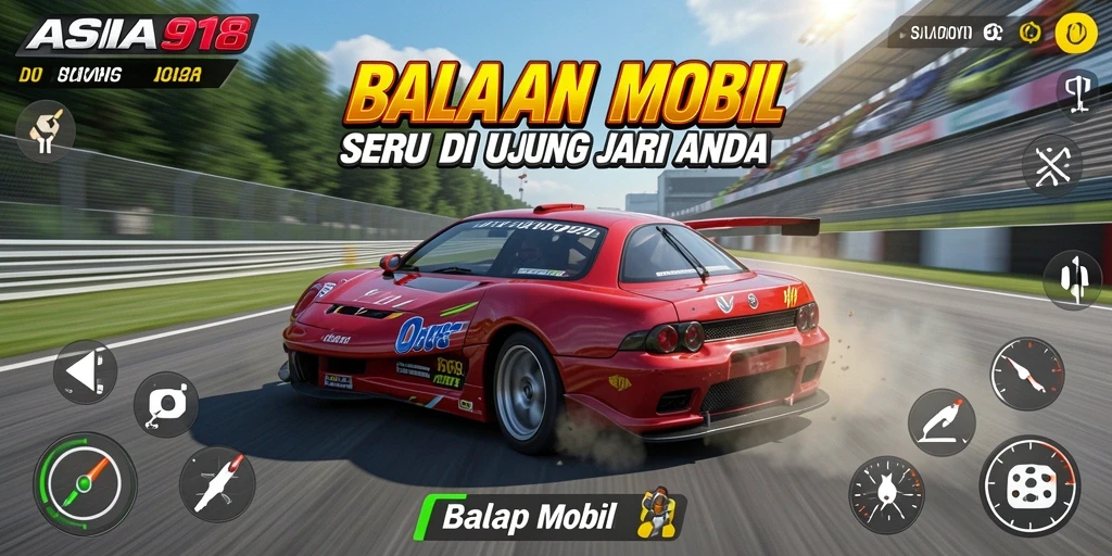 Antarmuka game Balap Mobil ASIA918 yang menarik dan futuristik.