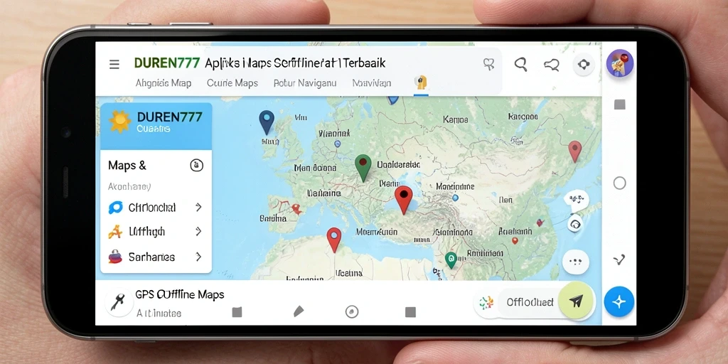 Antarmuka DUREN777 yang intuitif dan navigasi GPS offline yang efisien.