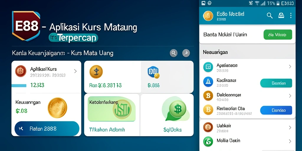 Tampilan antarmuka aplikasi E88 yang intuitif dan informatif.