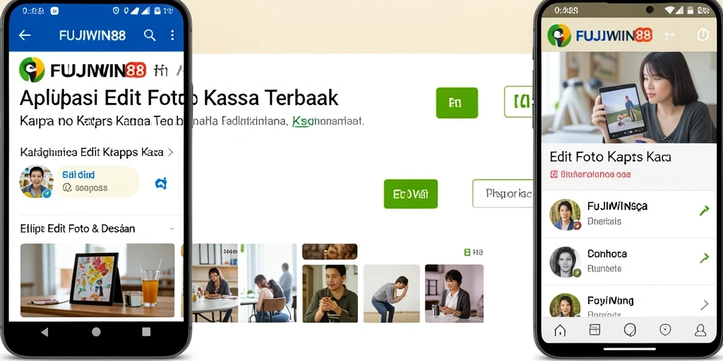 Antarmuka pengguna FUJIWIN88 yang menarik dengan efek edit foto kertas kaca.