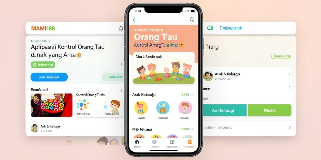 Tampilan antarmuka aplikasi MAMI188 untuk kontrol orang tua.