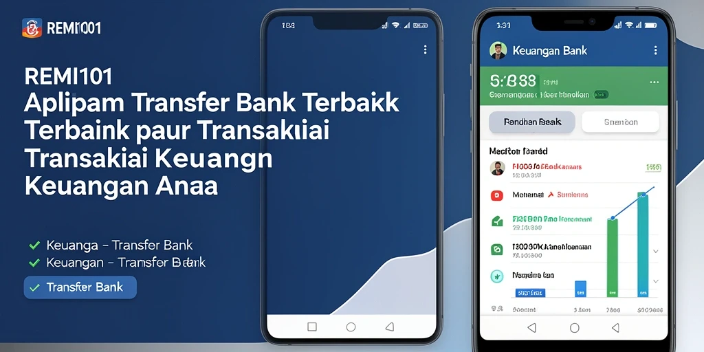 Tampilan antarmuka aplikasi REMI101 untuk transaksi Transfer Bank.