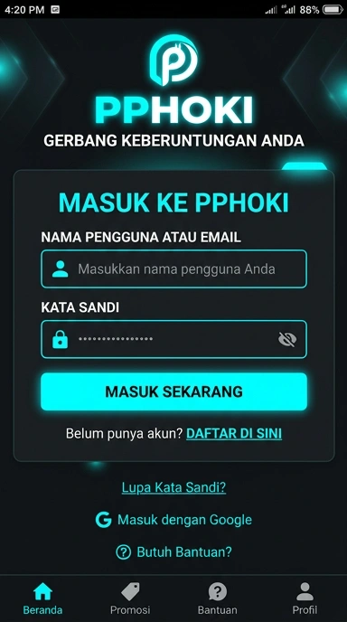 Masuk Akun pphoki dengan Mudah di Android